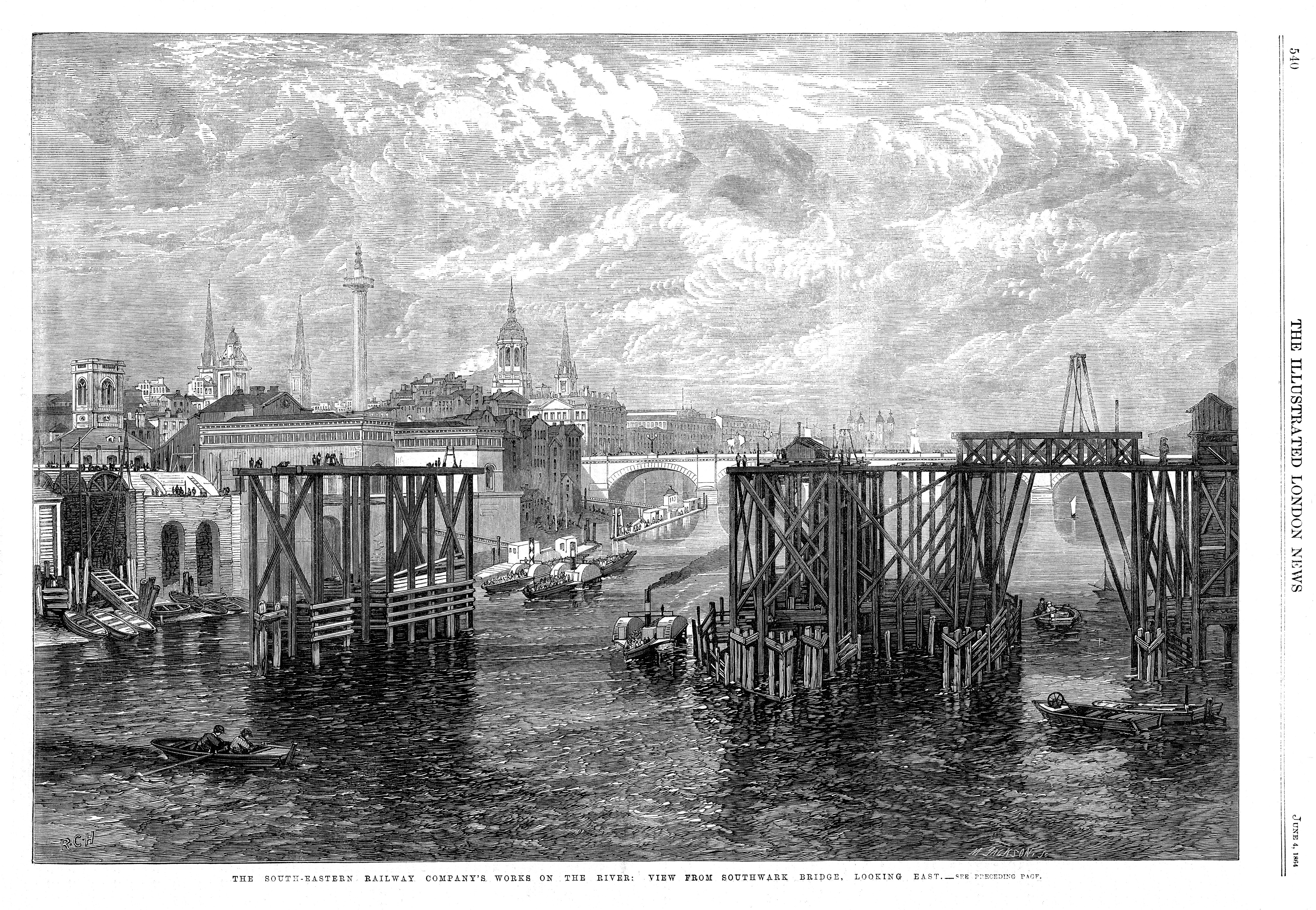 London,river view,prints Illustrated London News